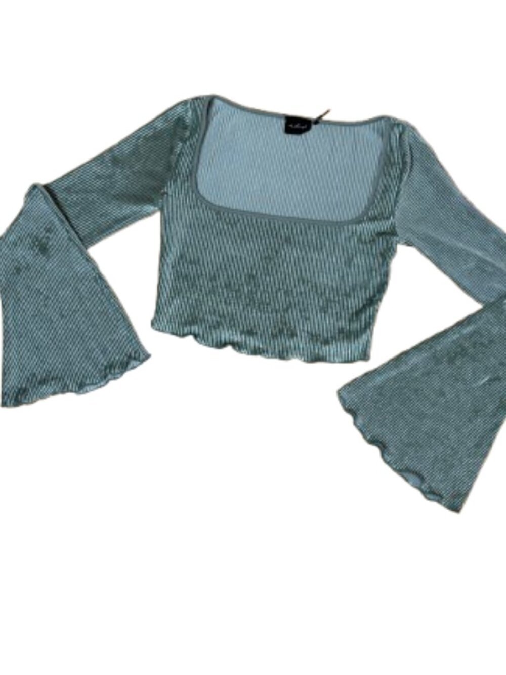 Urban Outfitters Out From Under Velvet Ribbed Square Neck Size Small Green